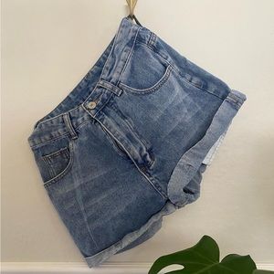 Medium Wash Vintage Highrise Shorts